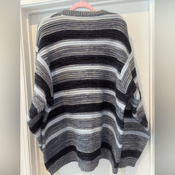 South Pole Men's Striped Crewneck Sweater in Black and Gray - Picture 11 of 15